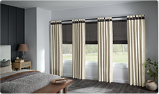 Blinds Concept drapes, available at Montague and Charlottetown locations. Learn more at blindsconcept.ca